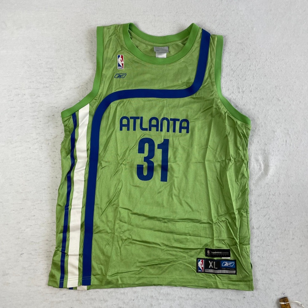 Reebok Basketball Jersey XL‎ Green Atlanta Hawks Jason Terry Hardwood Classics